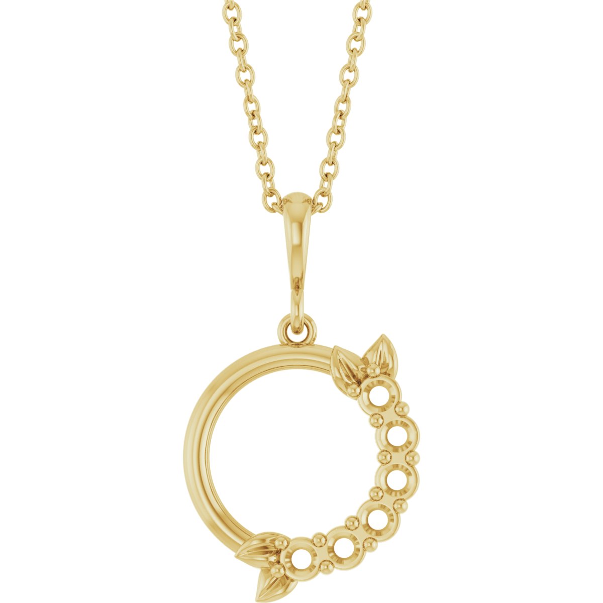 Family Circle Leaf Necklace or Pendant