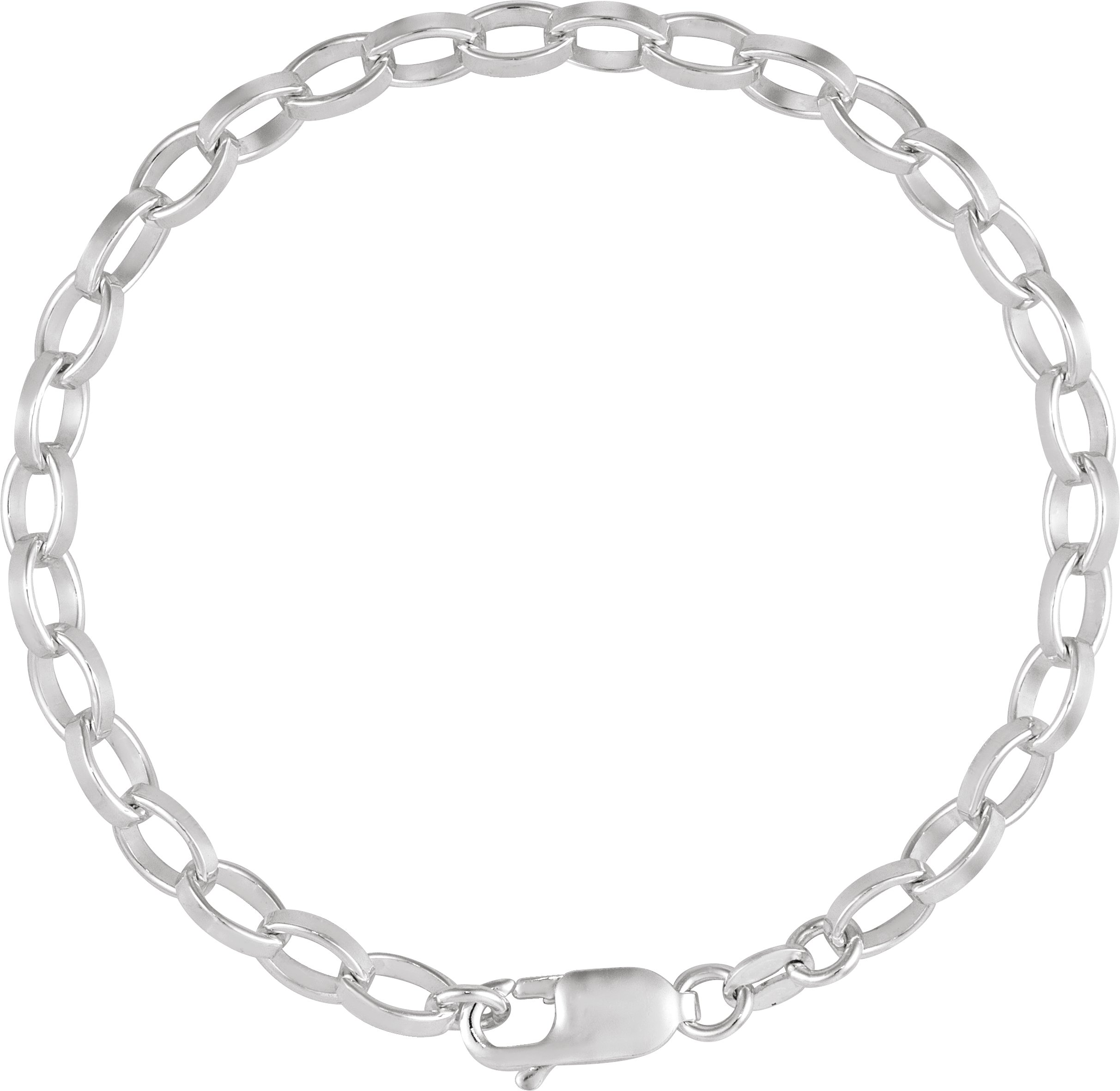 Sterling Silver 5 mm Rolo 7 Chain