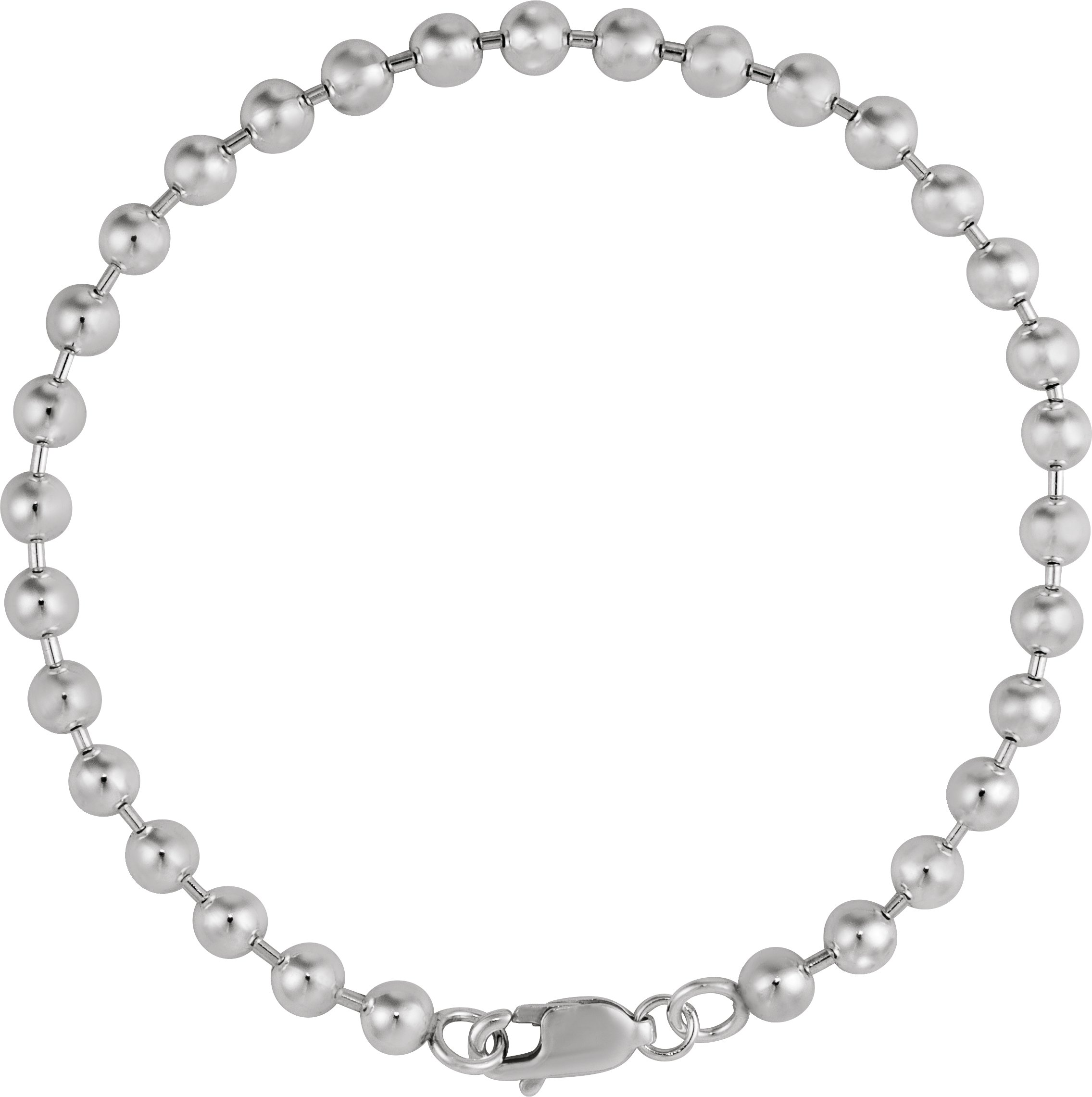 Sterling Silver 4.1 mm Bead 7 Chain