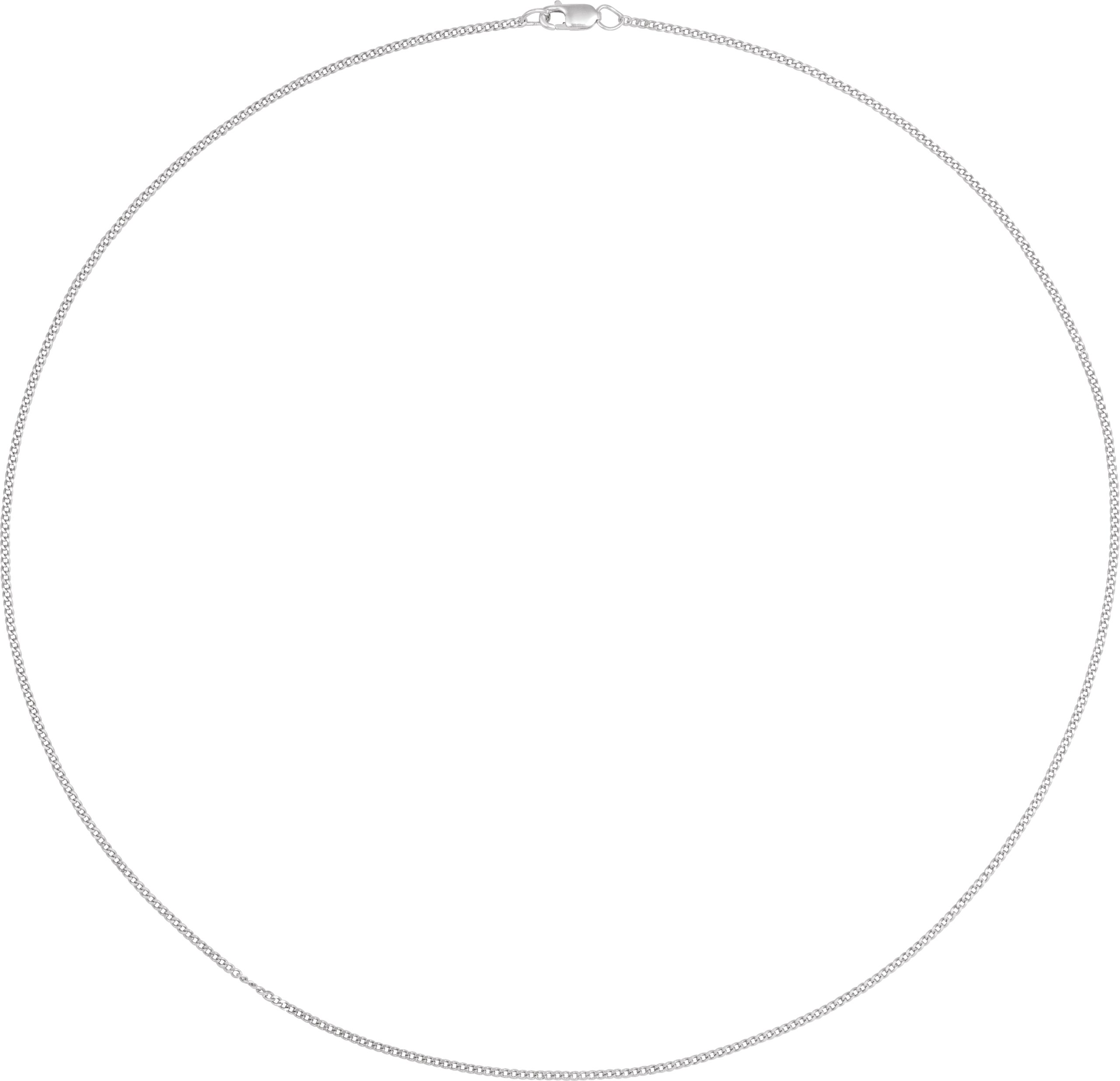 Sterling Silver 1.35 mm Diamond-Cut Curb 16 Chain