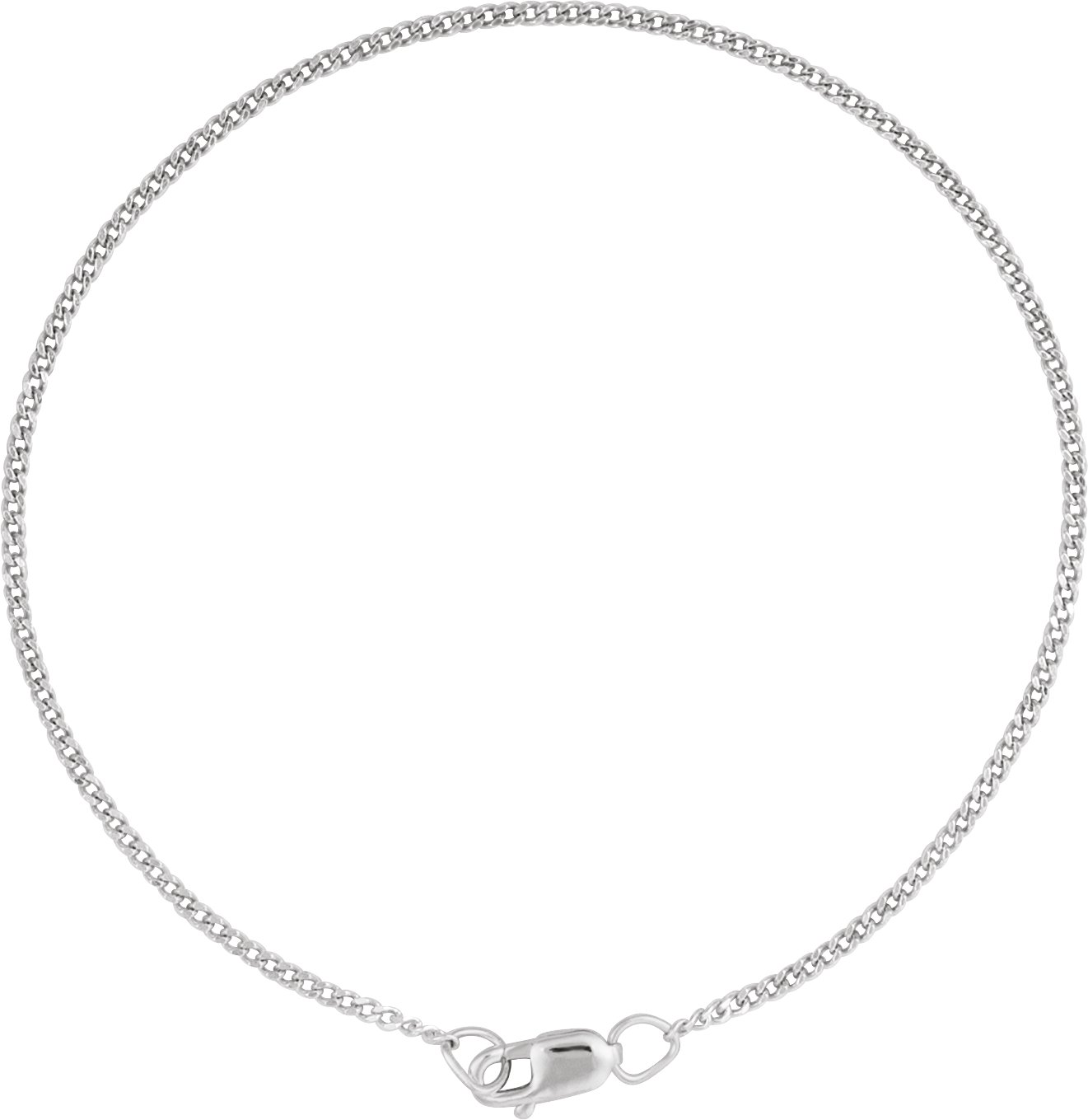 Sterling Silver 1.35 mm Diamond-Cut Curb 7