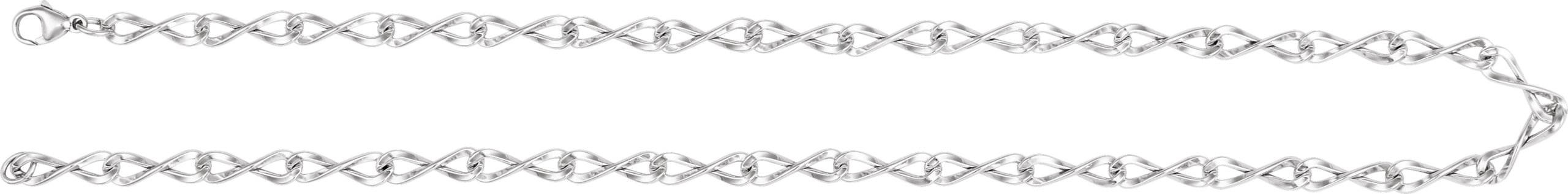 Sterling Silver 5.46 mm Figure Eight 24 Chain