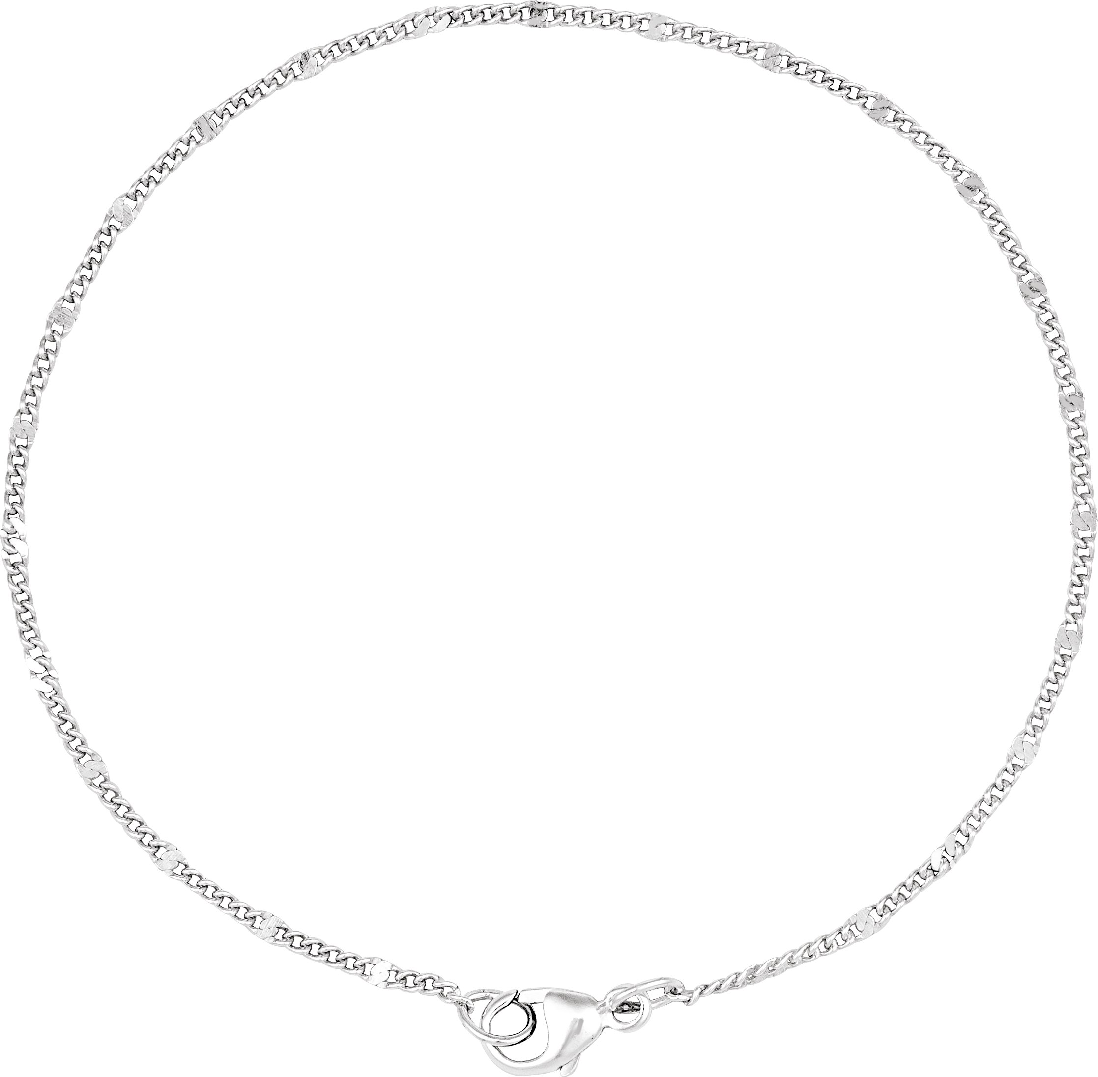 Sterling Silver 1.15 mm Diamond-Cut Curb 7