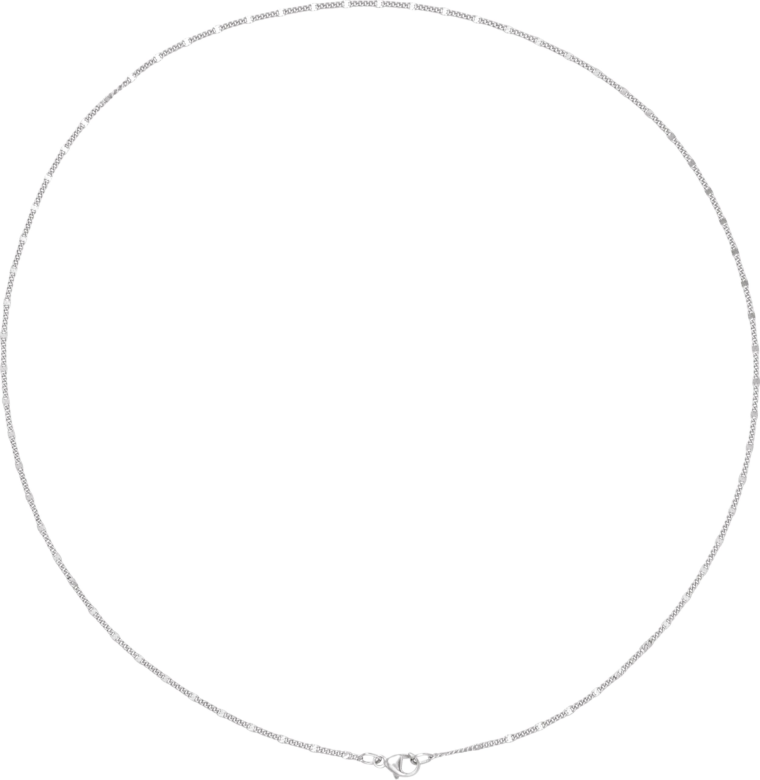 Sterling Silver 1.15 mm Dapped Diamond-Cut Curb 24 Chain