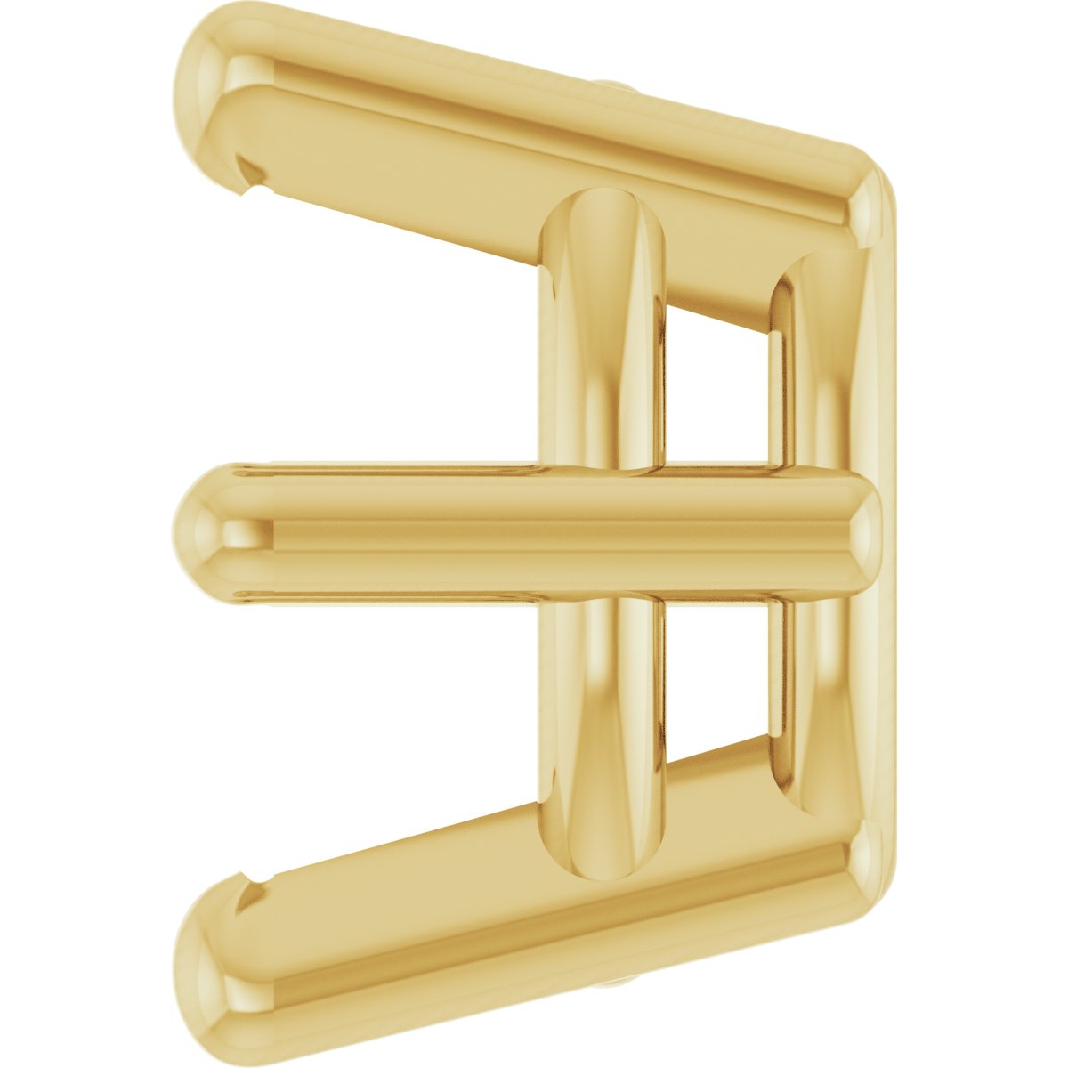 Oval 6-Prong Low Earring Setting