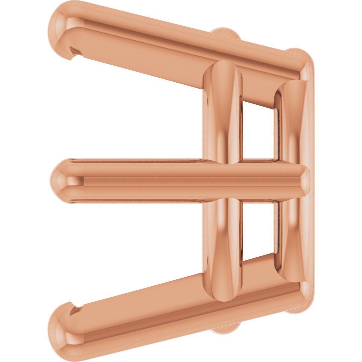 Oval 6-Prong Low Earring Setting