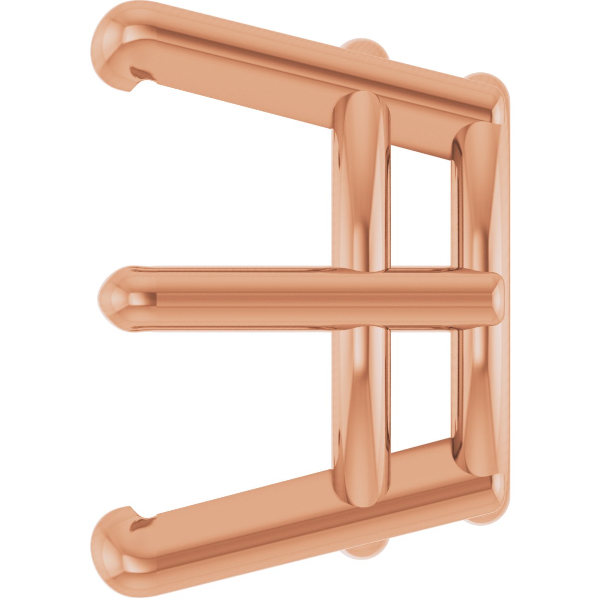 Oval 6-Prong Low Earring Setting