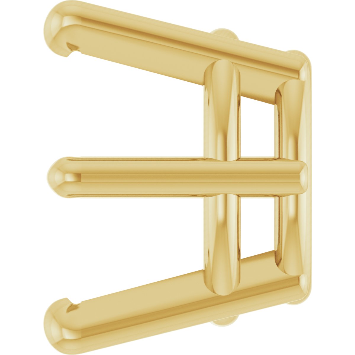 Oval 6-Prong Low Earring Setting