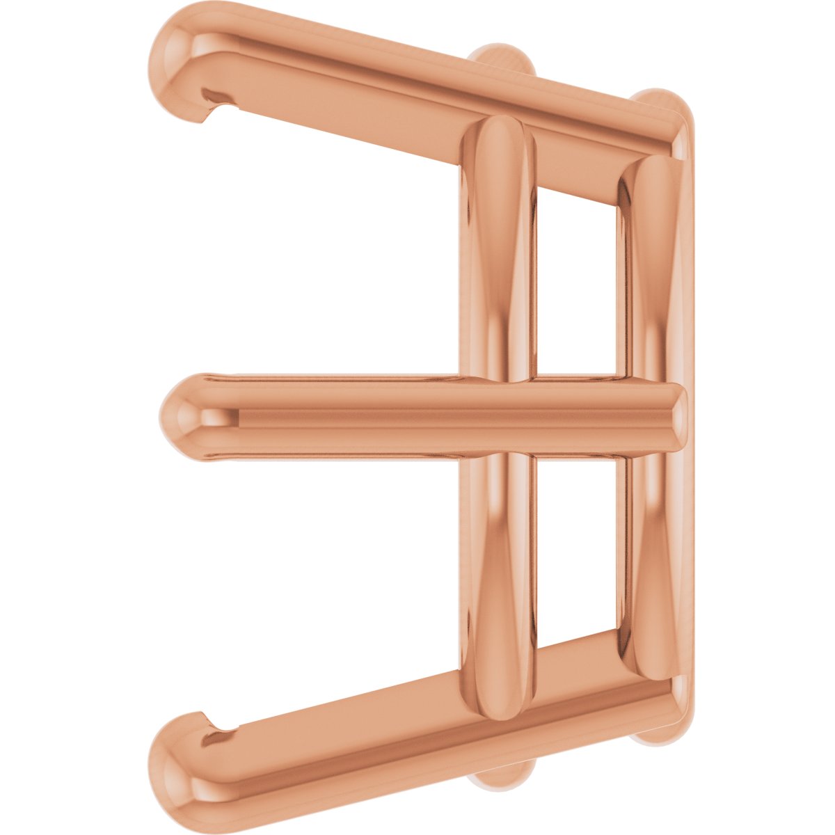 Oval 6-Prong Low Earring Setting