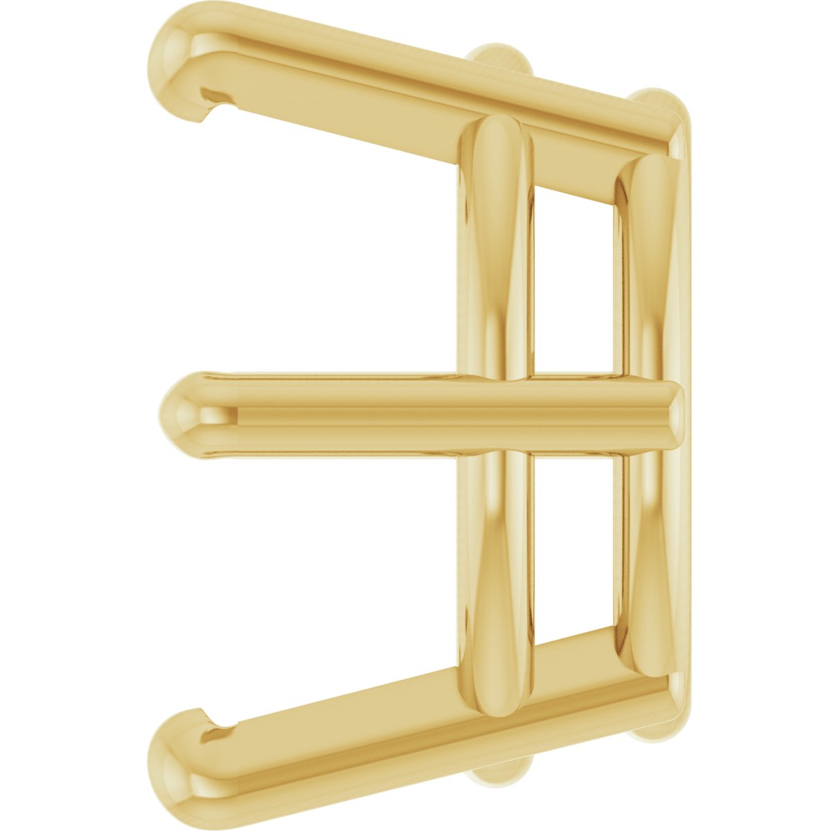 Oval 6-Prong Low Earring Setting