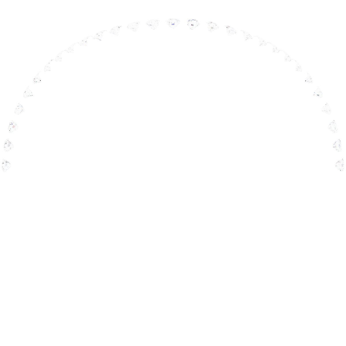 Alternative view of 1/8 CTW Natural Diamond Contour Band – 14K White Gold