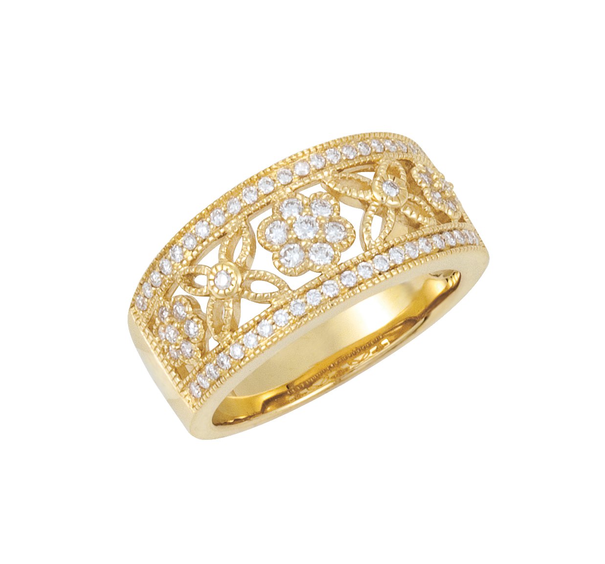 14K Yellow 1/2 CTW Diamond Anniversary Band 