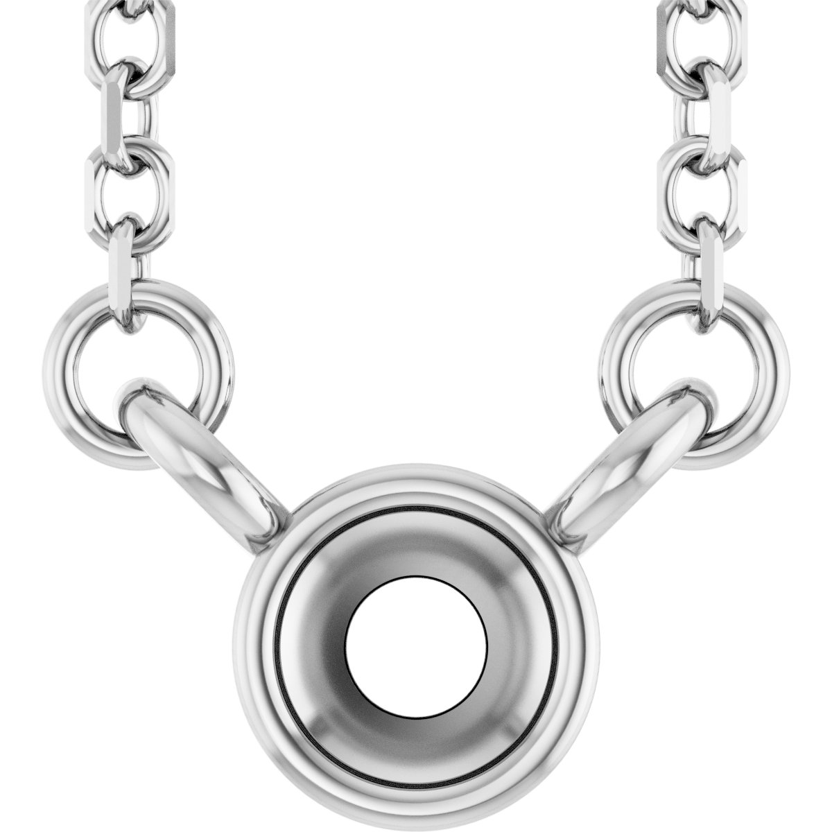 Family Bar Bezel-Set Necklace or Center