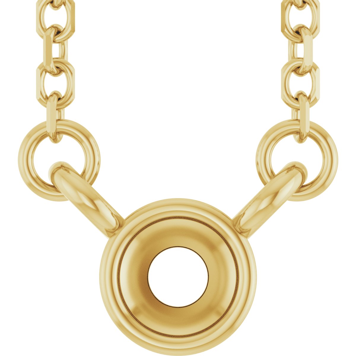 Family Bar Bezel-Set Necklace or Center