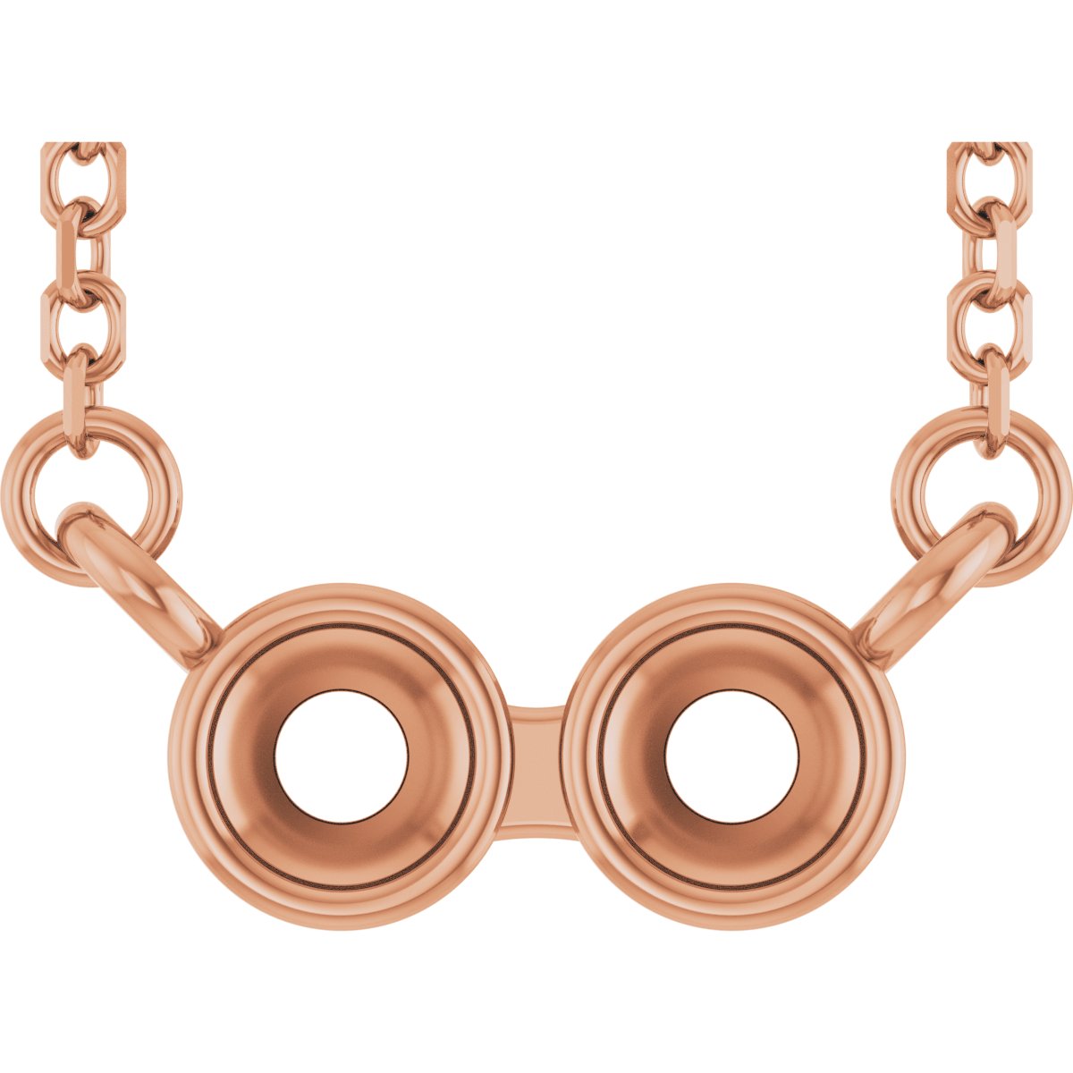 Family Bar Bezel-Set Necklace or Center