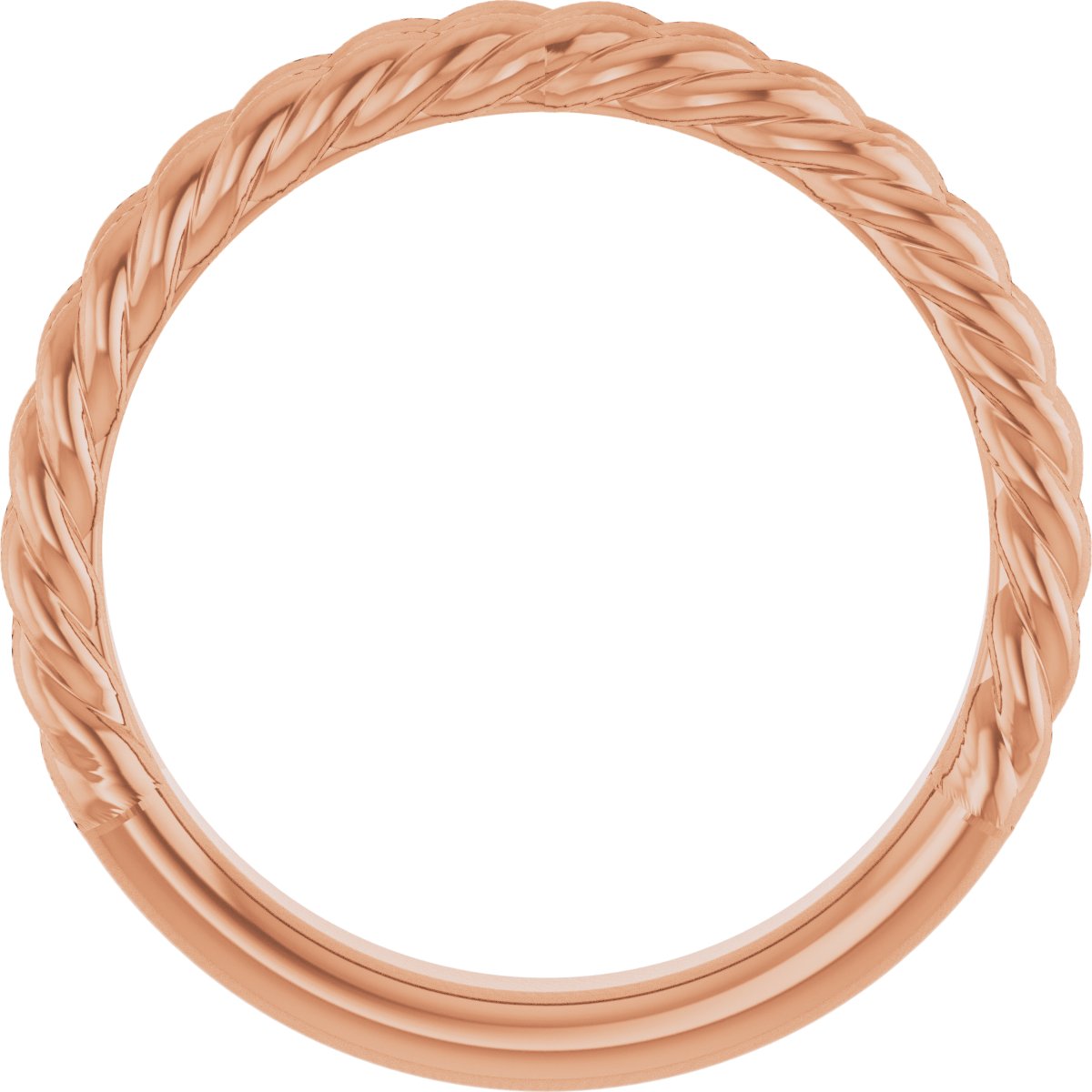 Alternative view of Rope Band – 14K Rose Gold