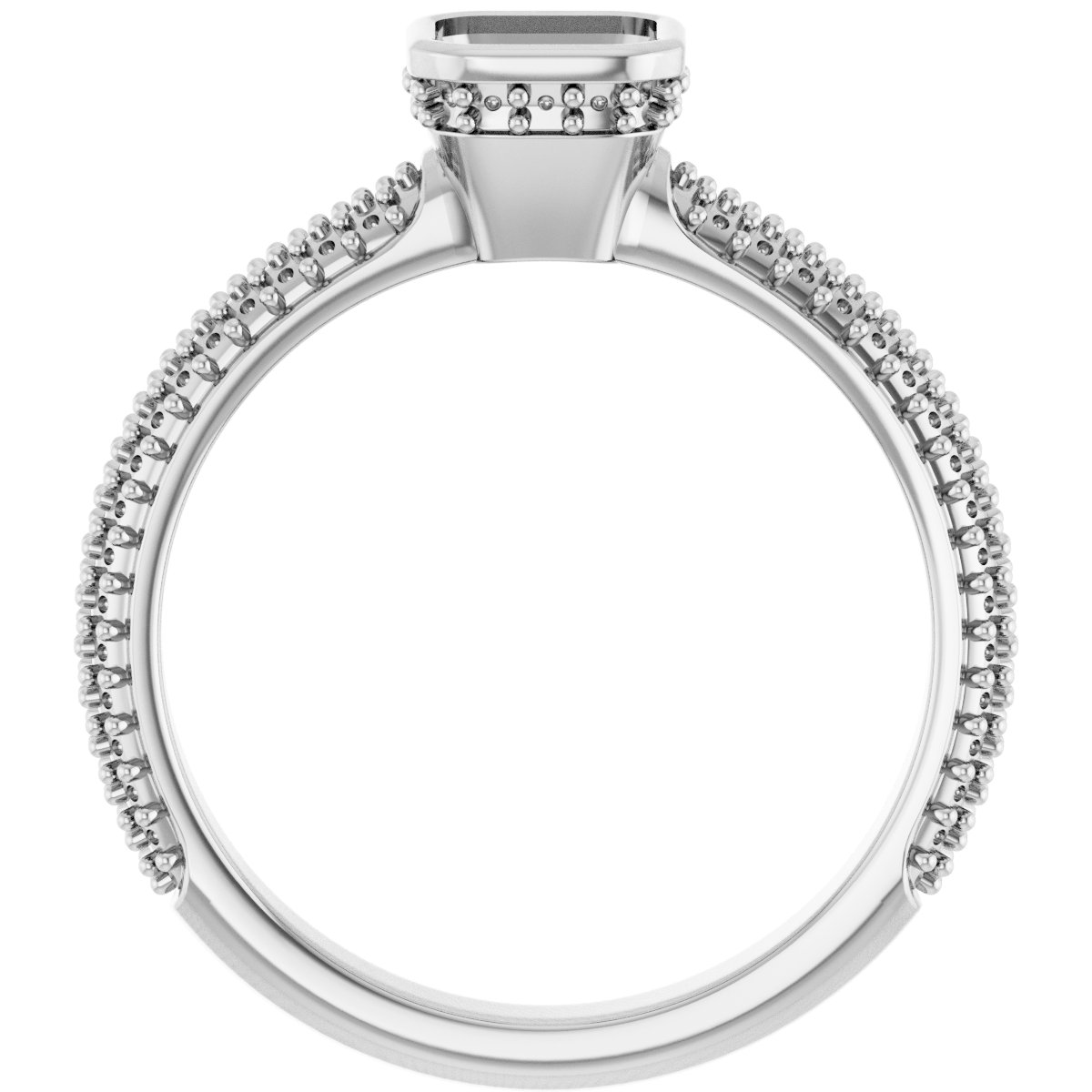 8.5x5.5 mm Pear Engagement Ring Mounting view 2