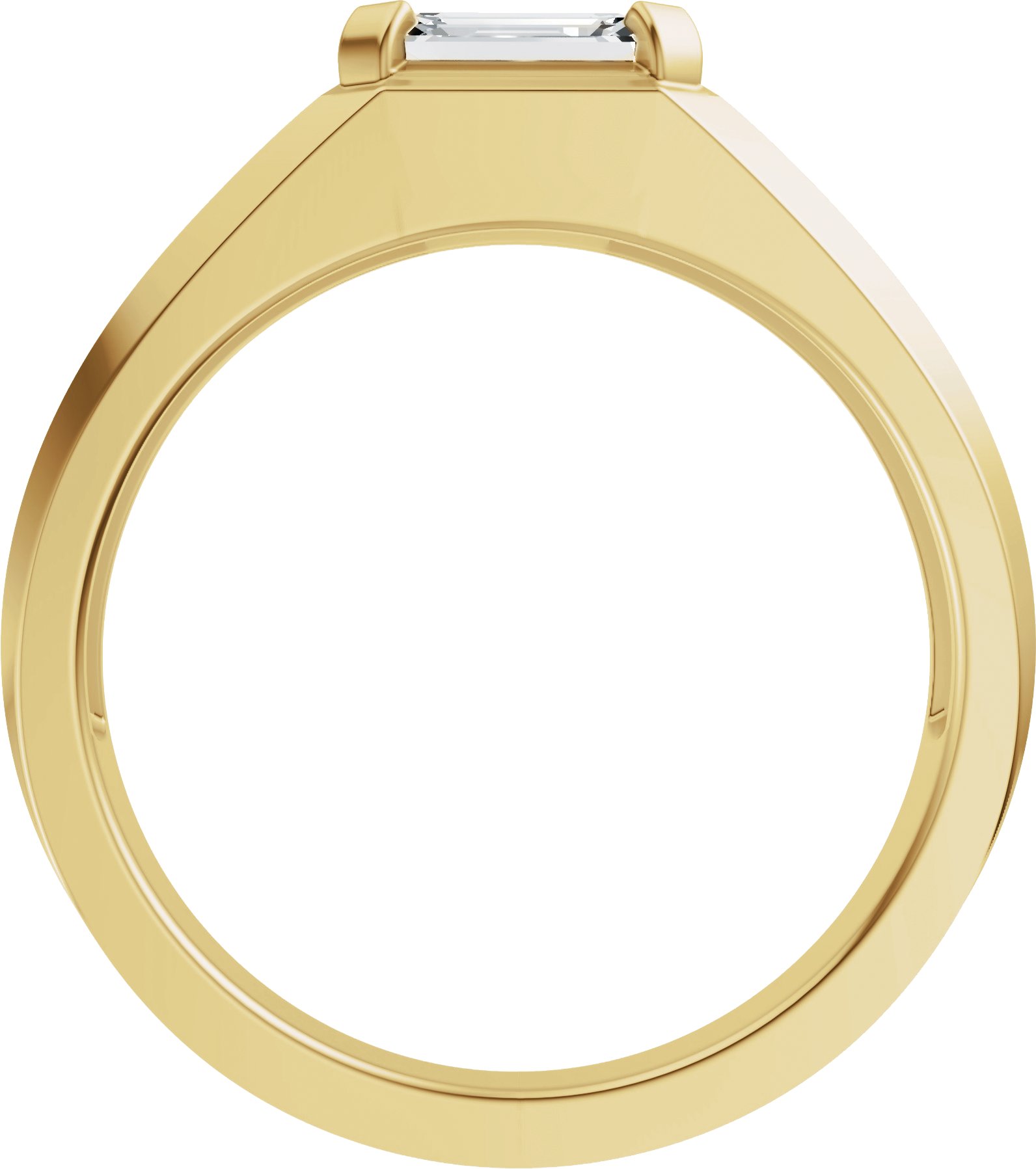 Alternative view of 1 CTW Lab-Grown Diamond Wedding Band – 14K Yellow Gold