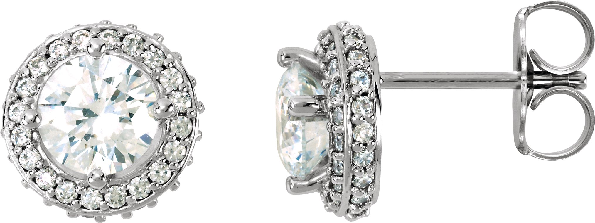 Round Entourage Earring for Round Center