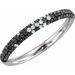 14K White Black Rhodium-Plated 3/8 CTW Natural Black & White Diamond Micro Pavé Ring