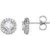 14K White .75 CTW Diamond Earrings Ref 3170918