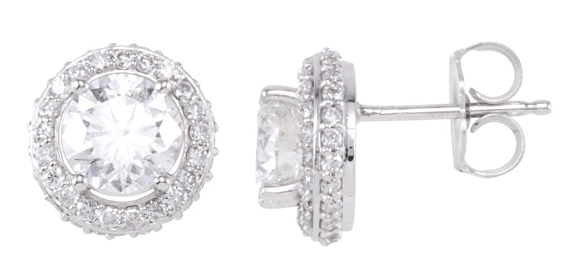 14K White 1.875 CTW Diamond Earrings Ref 3170991