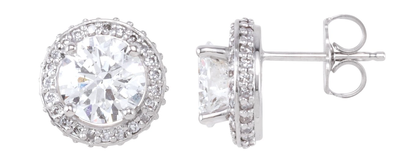 14K White 2.375 CTW Diamond Earrings Ref 3170913