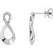 14K White .08 CTW Diamond Infinity-Inspired Earrings