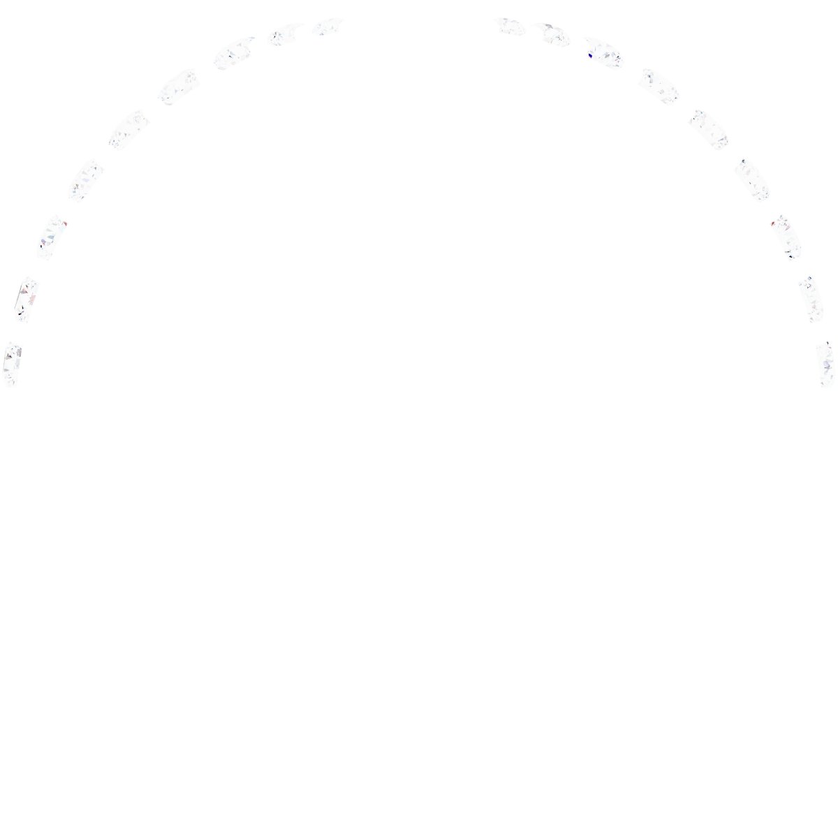 Alternative view of 1/5 CTW Natural Diamond Contour Band – 14K White Gold