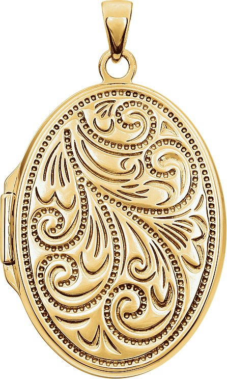 14K Yellow Gold Plated Sterling Silver Oval Locket Ref. 9228013