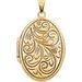14K Yellow Gold-Plated Sterling Silver Oval Locket 