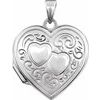 Sterling Silver Double Heart Locket Ref. 291117
