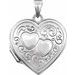 Sterling Silver Engravable Double Heart Locket
