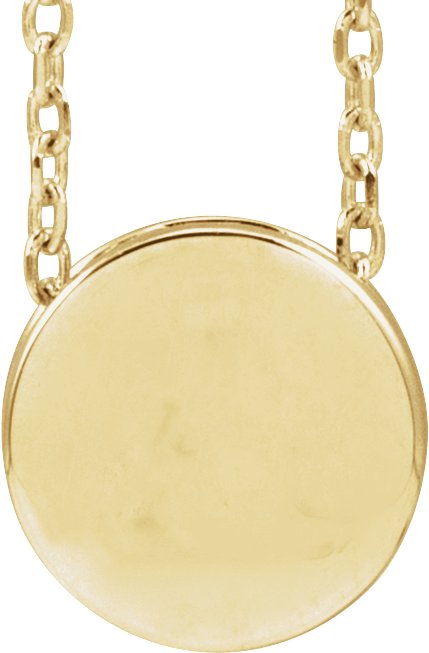 Engravable Disc Necklace or Pendant