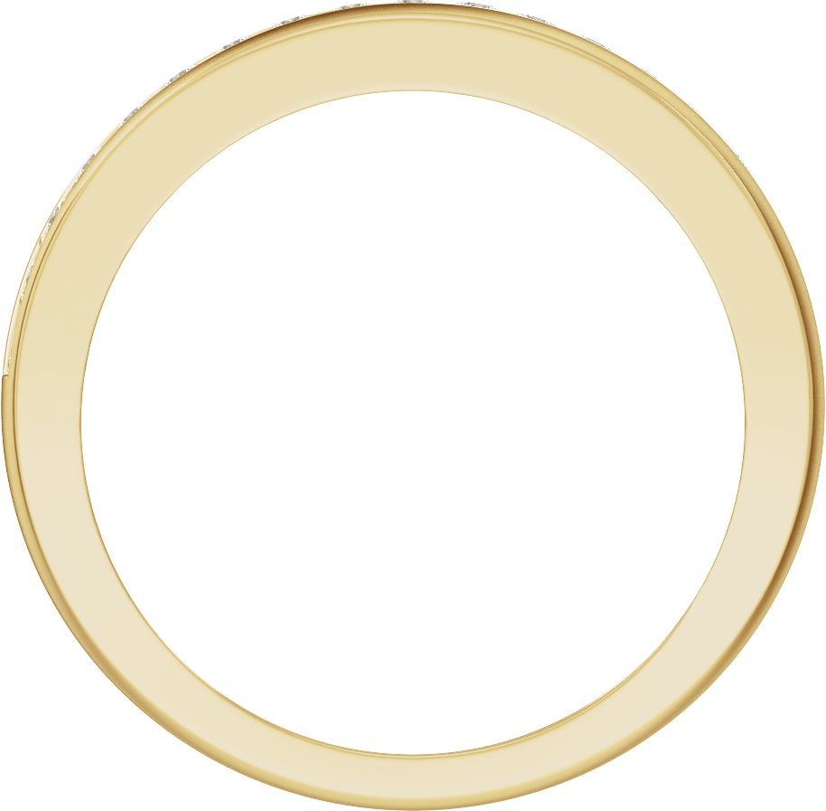 Alternative view of 1/3 CTW Natural Diamond Flat Accented Tapered Band – 14K White/Yellow Gold