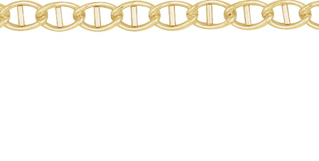 2.6 mm Anchor 24" Chain view 2