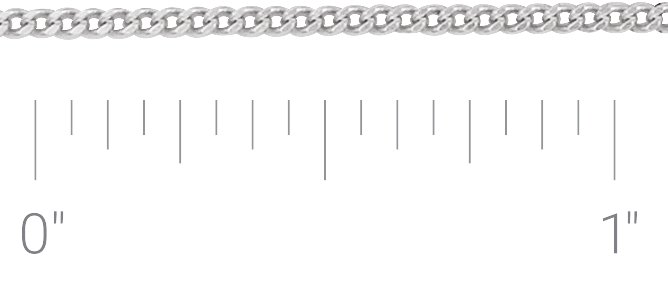 1.35 mm Diamond-Cut Curb 24" Chain