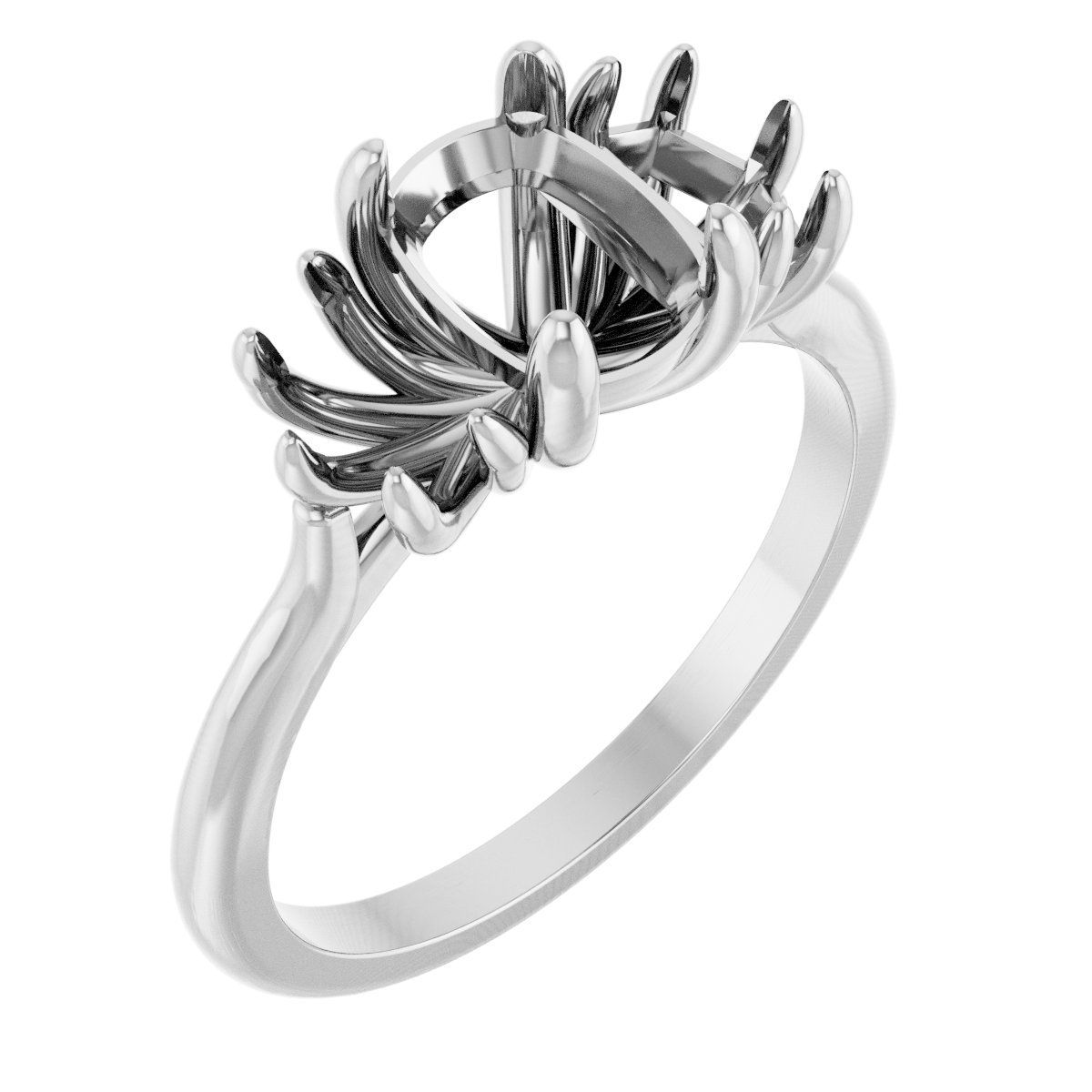 Claw-Prong Three-Stone Engagement Ring or Band