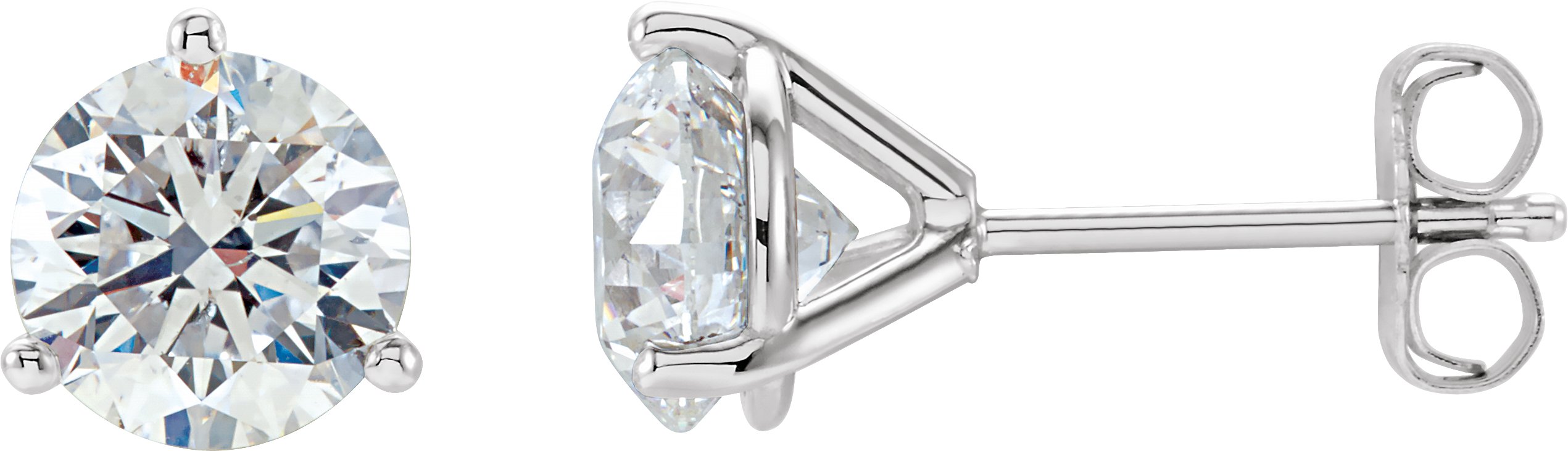 14K White 2 CTW Natural Diamond Stud Earrings