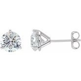 Round 3-Prong Stud Earrings