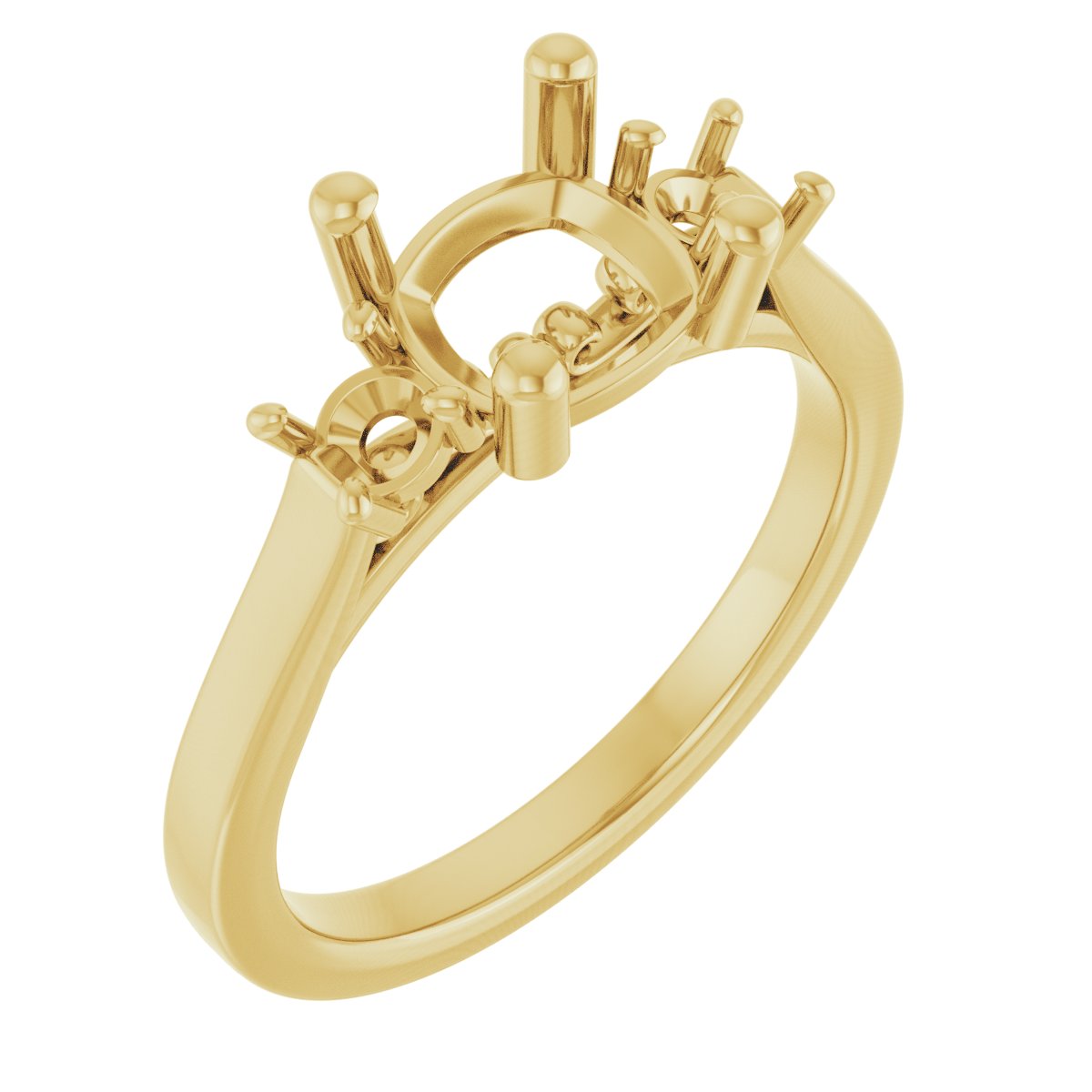 Three-Stone Sculptural Engagement Ring