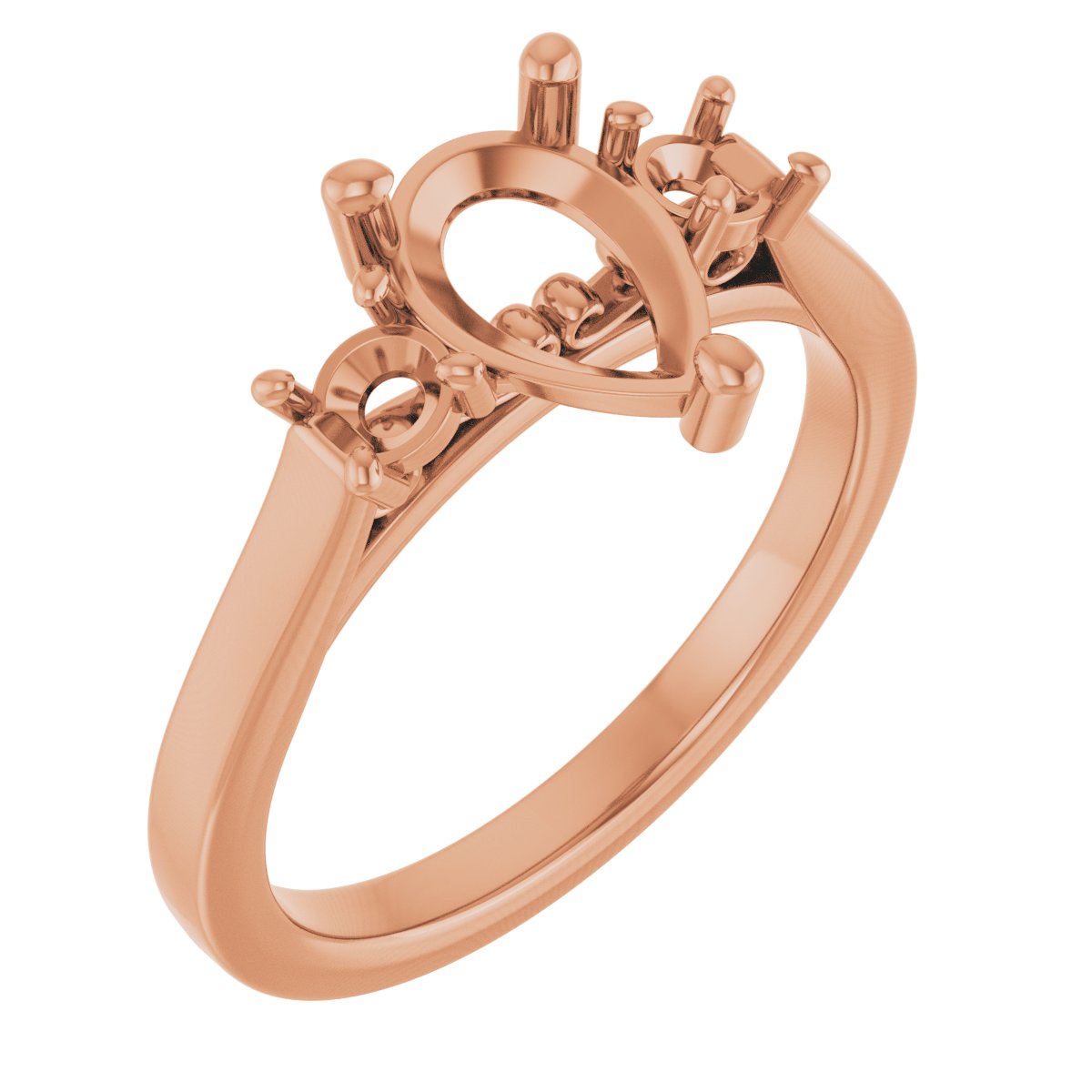 Three-Stone Sculptural Engagement Ring