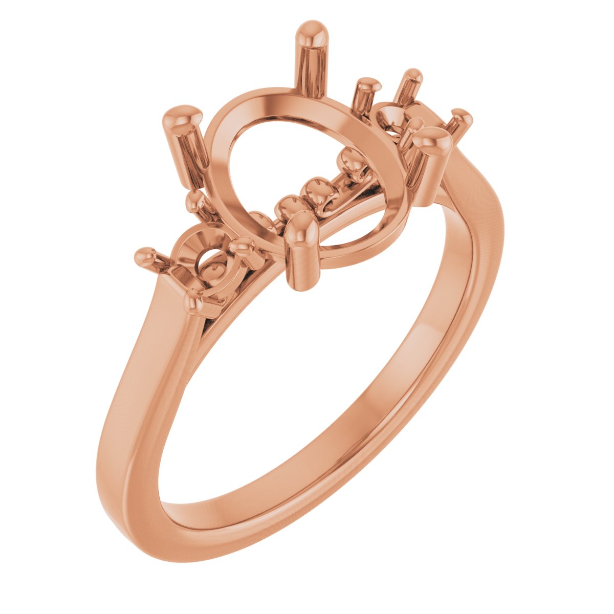 Three-Stone Sculptural Engagement Ring