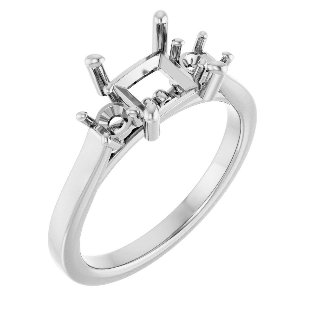 Three-Stone Sculptural Engagement Ring