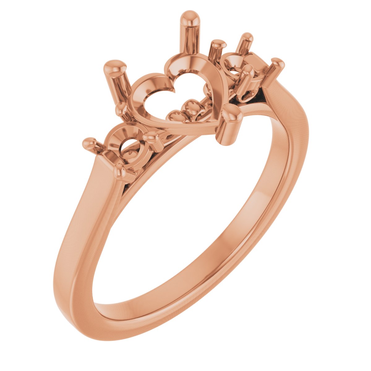 Three-Stone Sculptural Engagement Ring