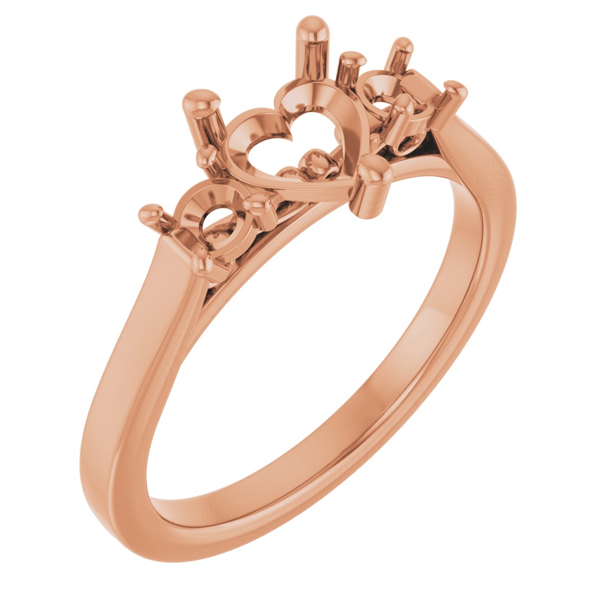 Three-Stone Sculptural Engagement Ring