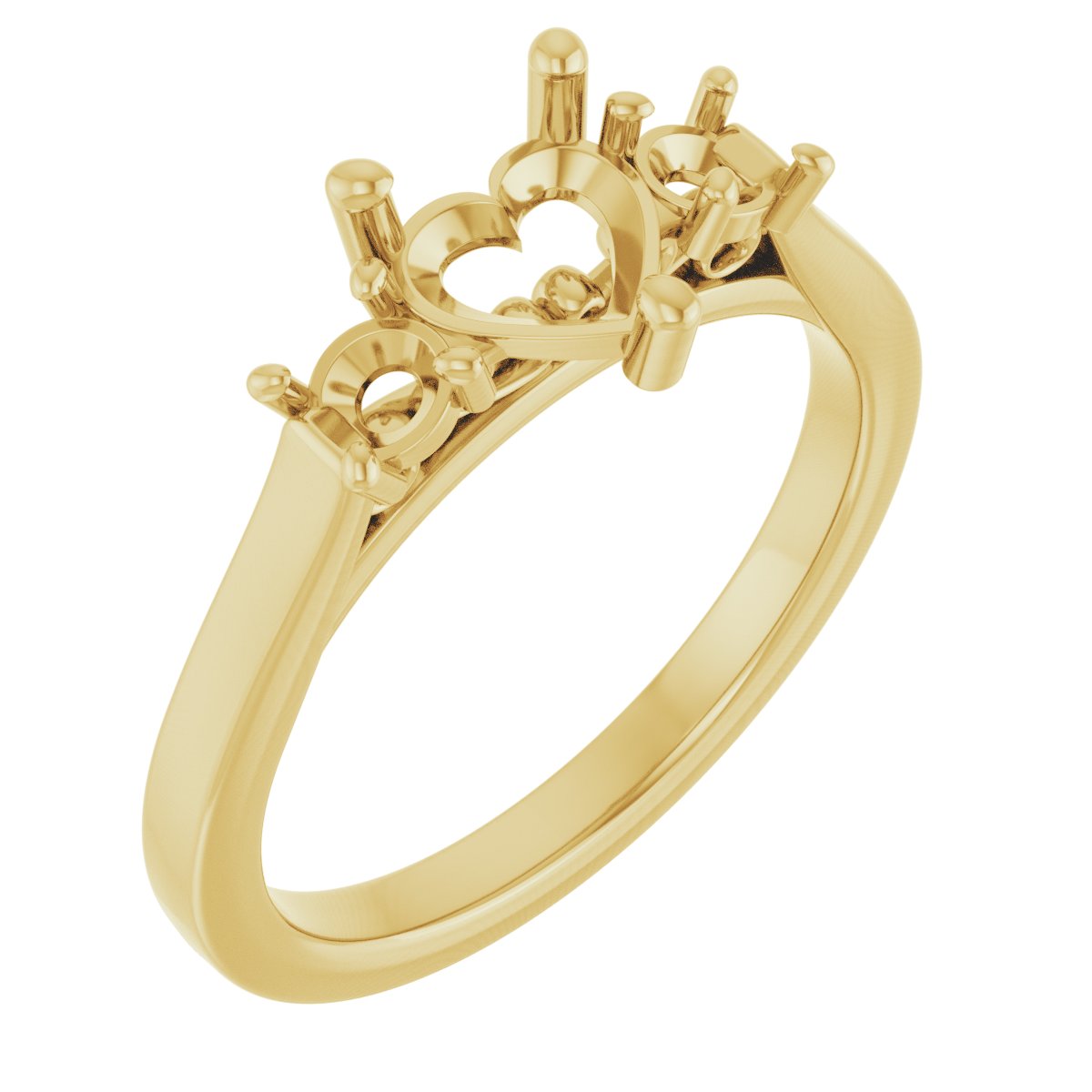 Three-Stone Sculptural Engagement Ring