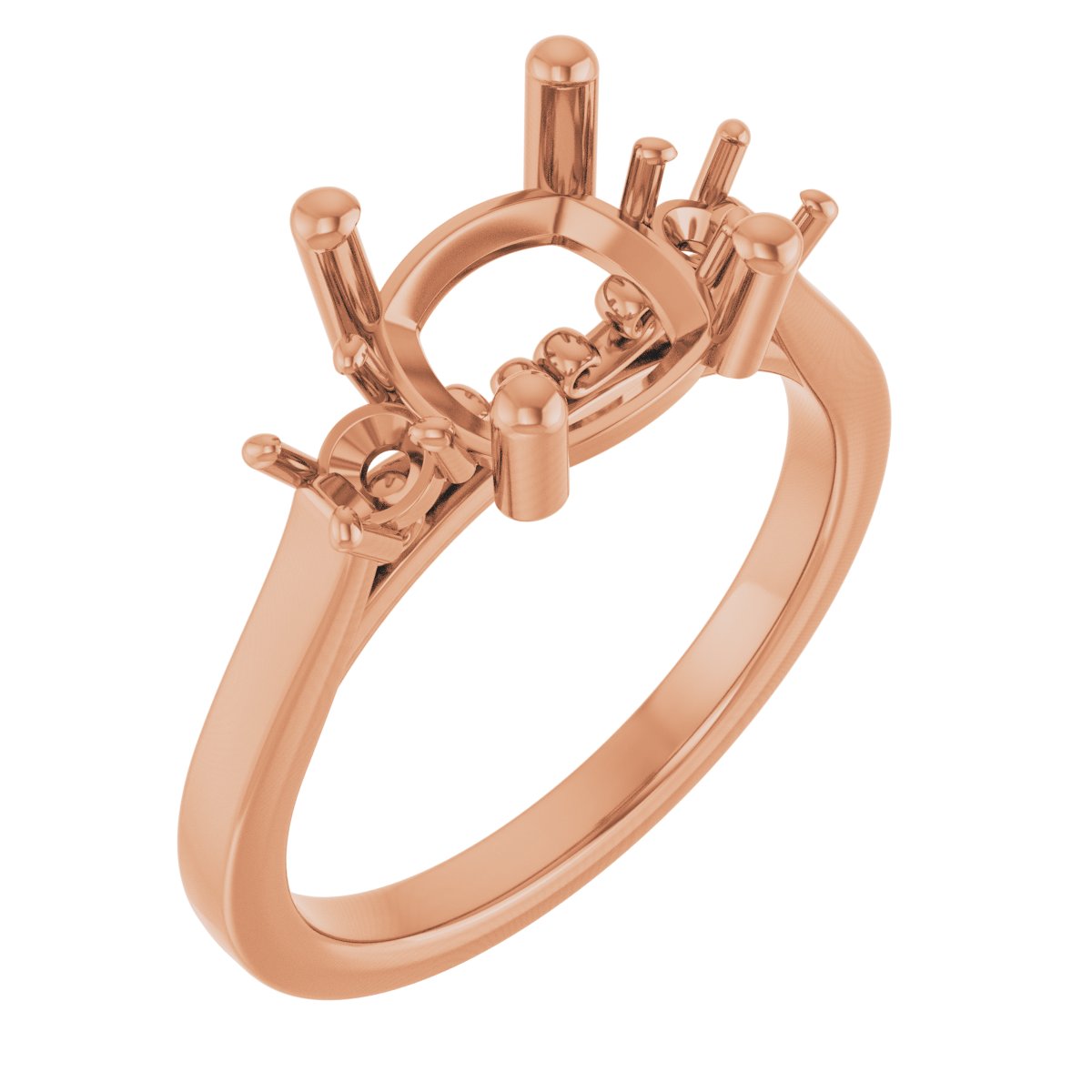 Three-Stone Sculptural Engagement Ring