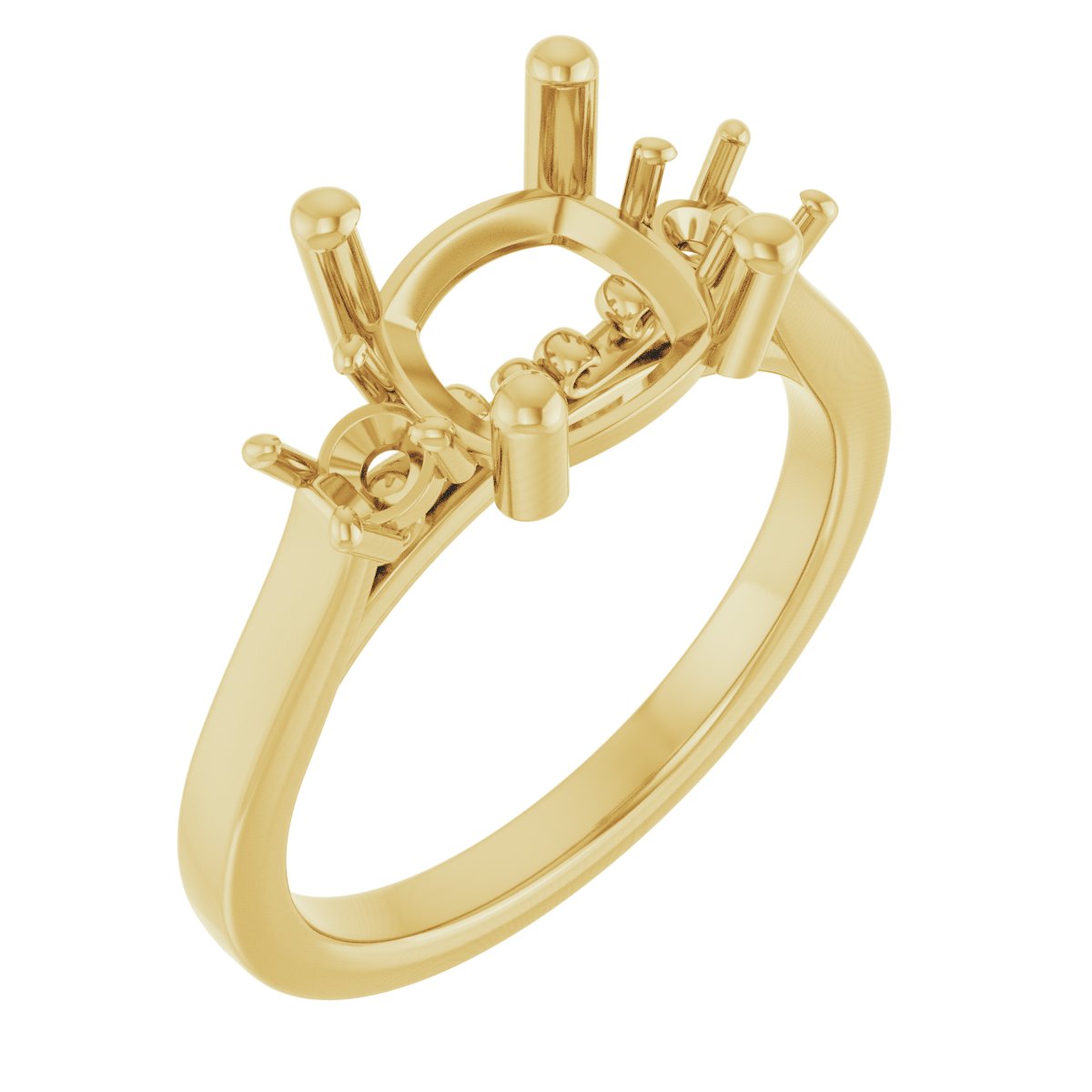 Three-Stone Sculptural Engagement Ring