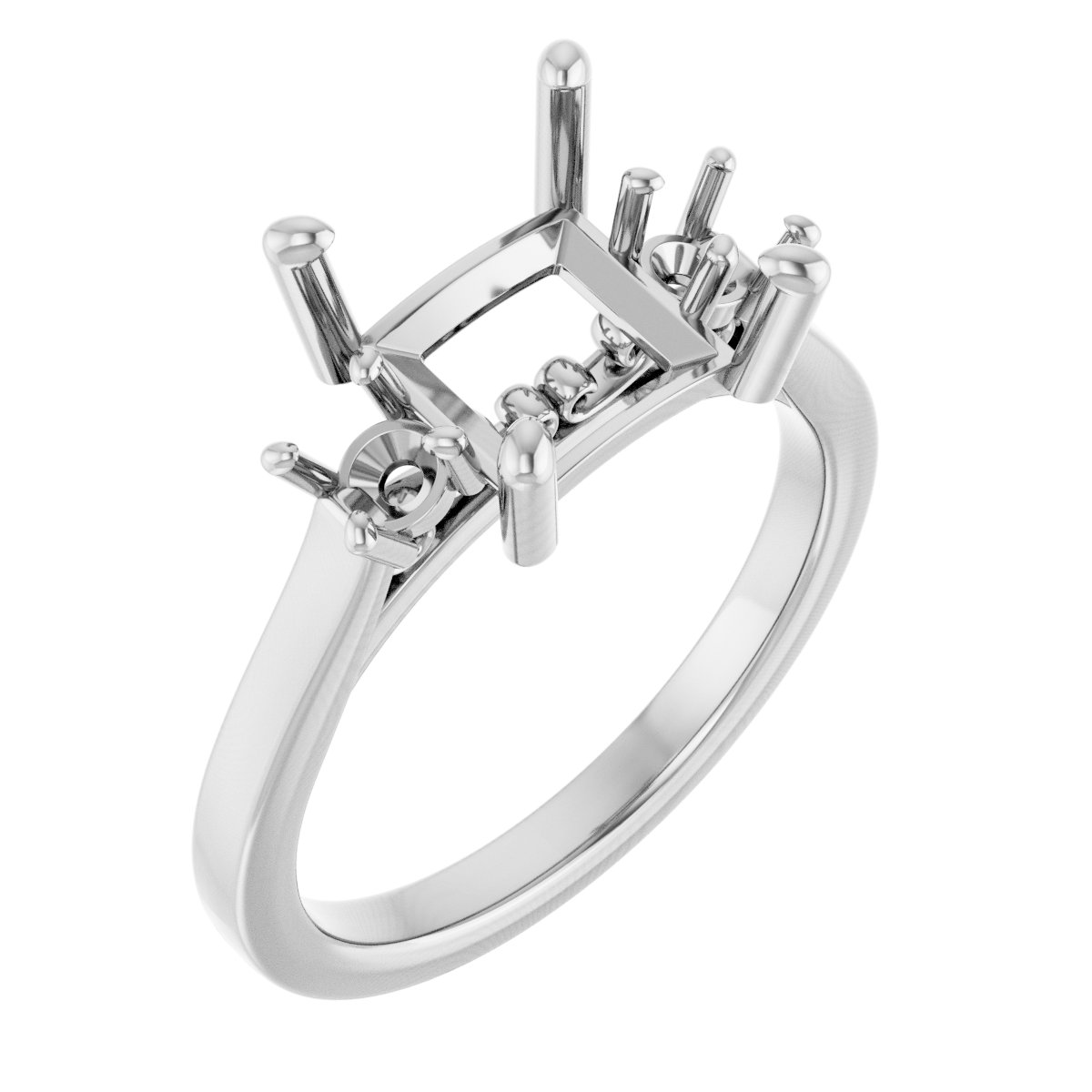 Three-Stone Sculptural Engagement Ring